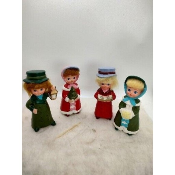 Napcoware collectable Carolers w/ Hair Figurines 7974 Japan Set Of 4 - Picture 4 of 15